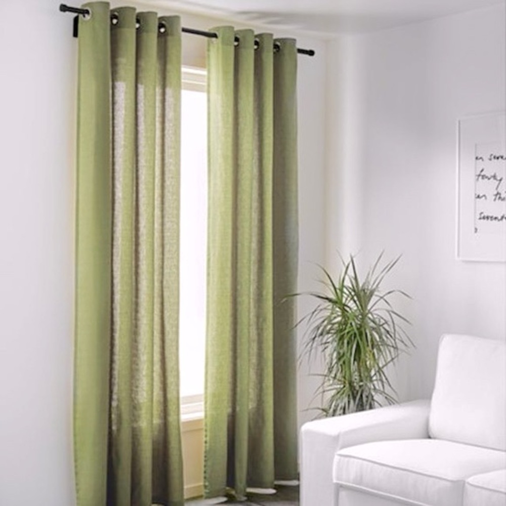 IKEA Green Panel Curtains